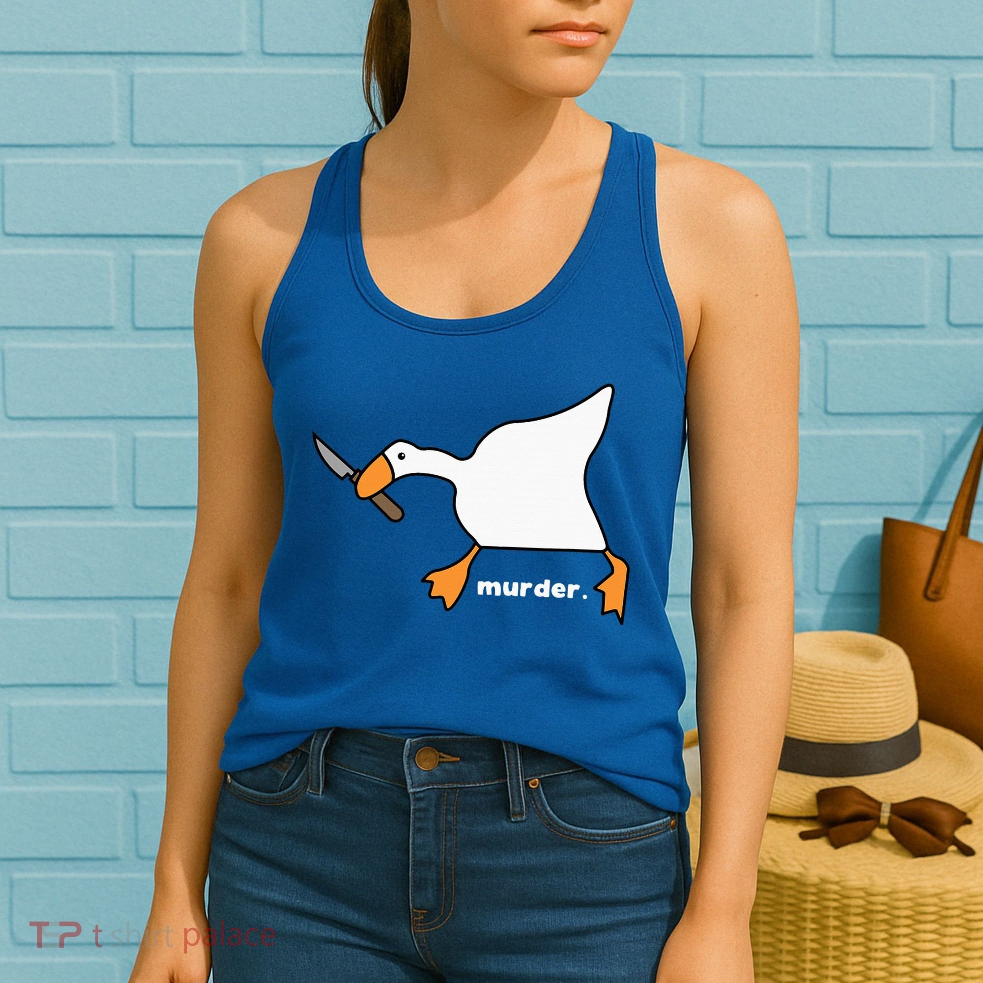 Funny Goose Murder Women's Tank Top