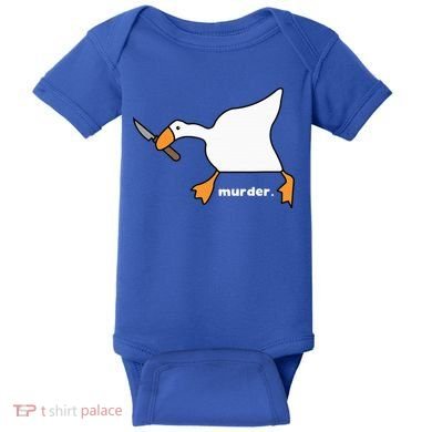 Funny Goose Murder Baby Bodysuit