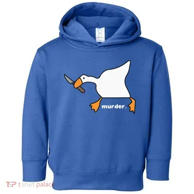 Funny Goose Murder Toddler Hoodie