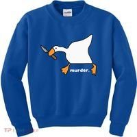 Funny Goose Murder Kids Sweatshirt thumb 0