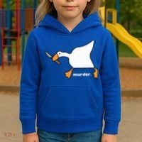 Funny Goose Murder Kids Hoodie thumb 3