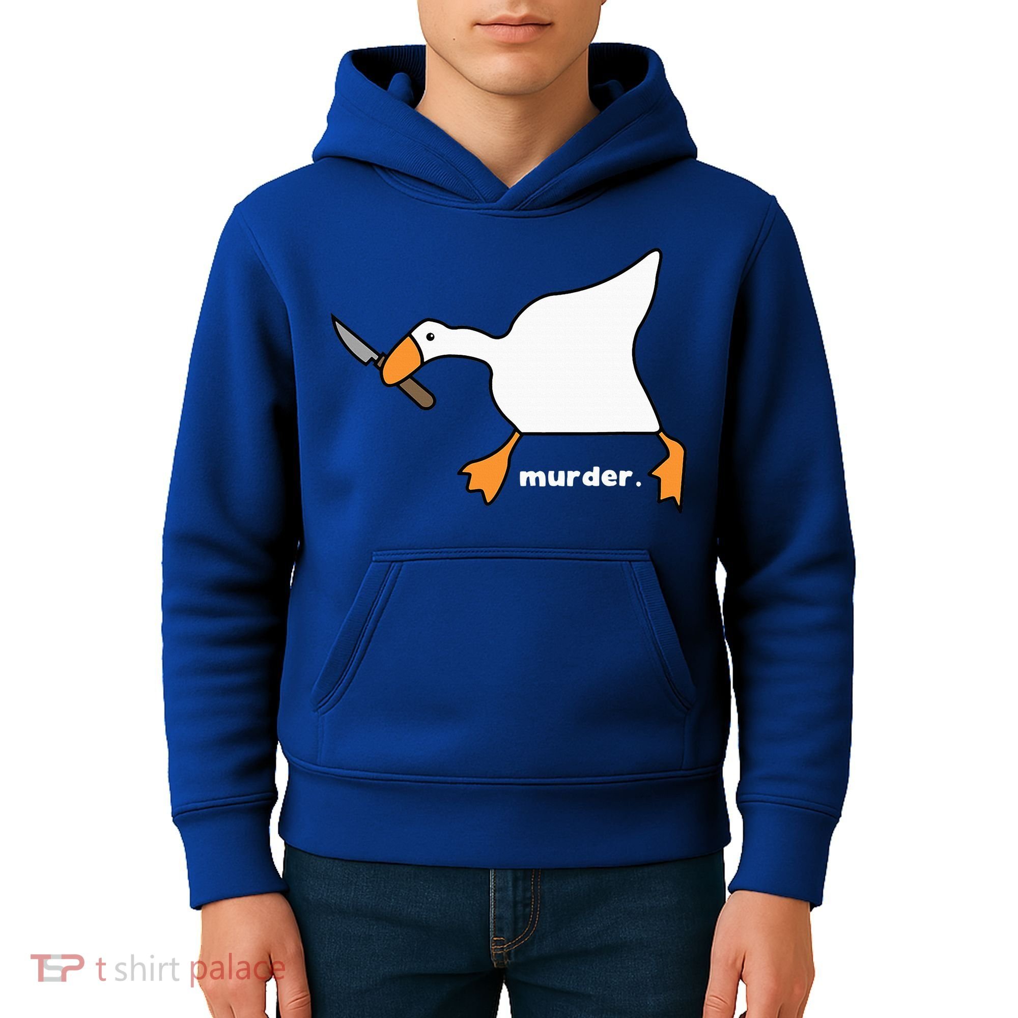Funny Goose Murder Kids Hoodie