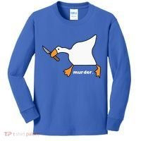 Funny Goose Murder Kids Long Sleeve Shirt thumb 0