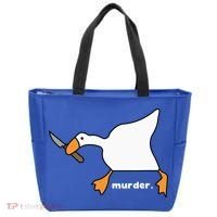 Funny Goose Murder Tote Bag thumb 0