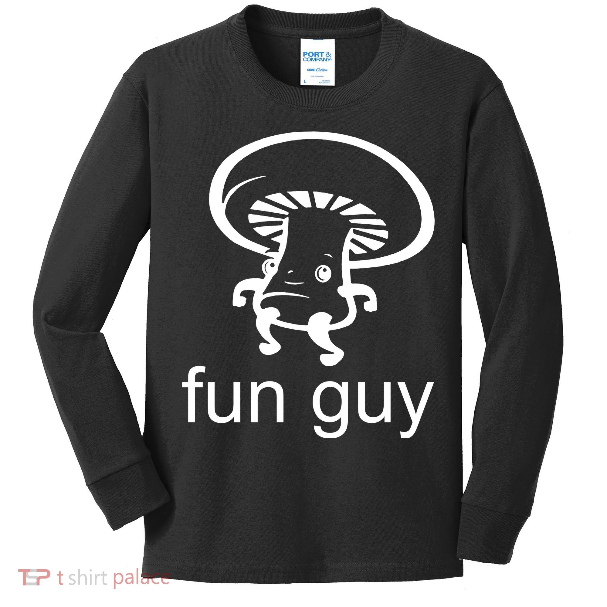 Fun Guy Mushroom Funny Kids Long Sleeve Shirt