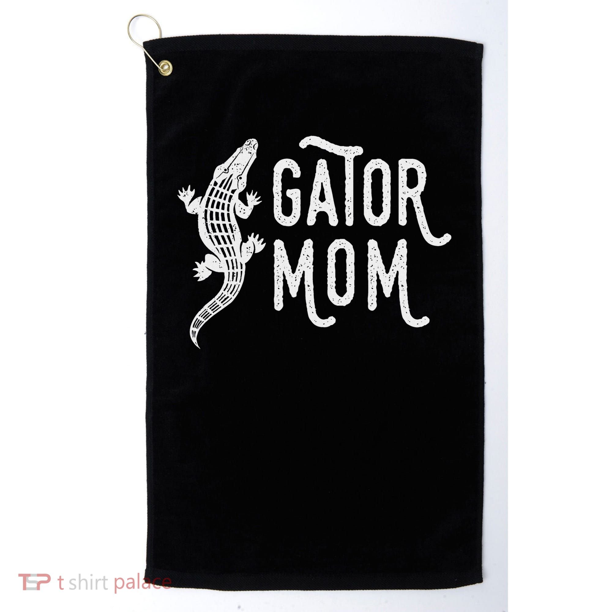 Fun Gator Mom , Reptile Alligator Mother Golf Towel