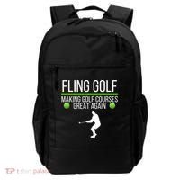 Fling Golf Making Golf Courses Great Again Retro Fling Golf Funny Fling Golf Backpack thumb 0