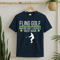 Fling Golf Making Golf Courses Great Again Retro Fling Golf Funny Fling Golf T-Shirt thumb 2
