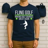 Fling Golf Making Golf Courses Great Again Retro Fling Golf Funny Fling Golf T-Shirt thumb 6