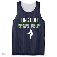 Fling Golf Making Golf Courses Great Again Retro Fling Golf Funny Fling Golf Mesh Reversible Basketball Jersey Tank thumb 0