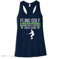 Fling Golf Making Golf Courses Great Again Retro Fling Golf Funny Fling Golf Women's Tank Top thumb 0
