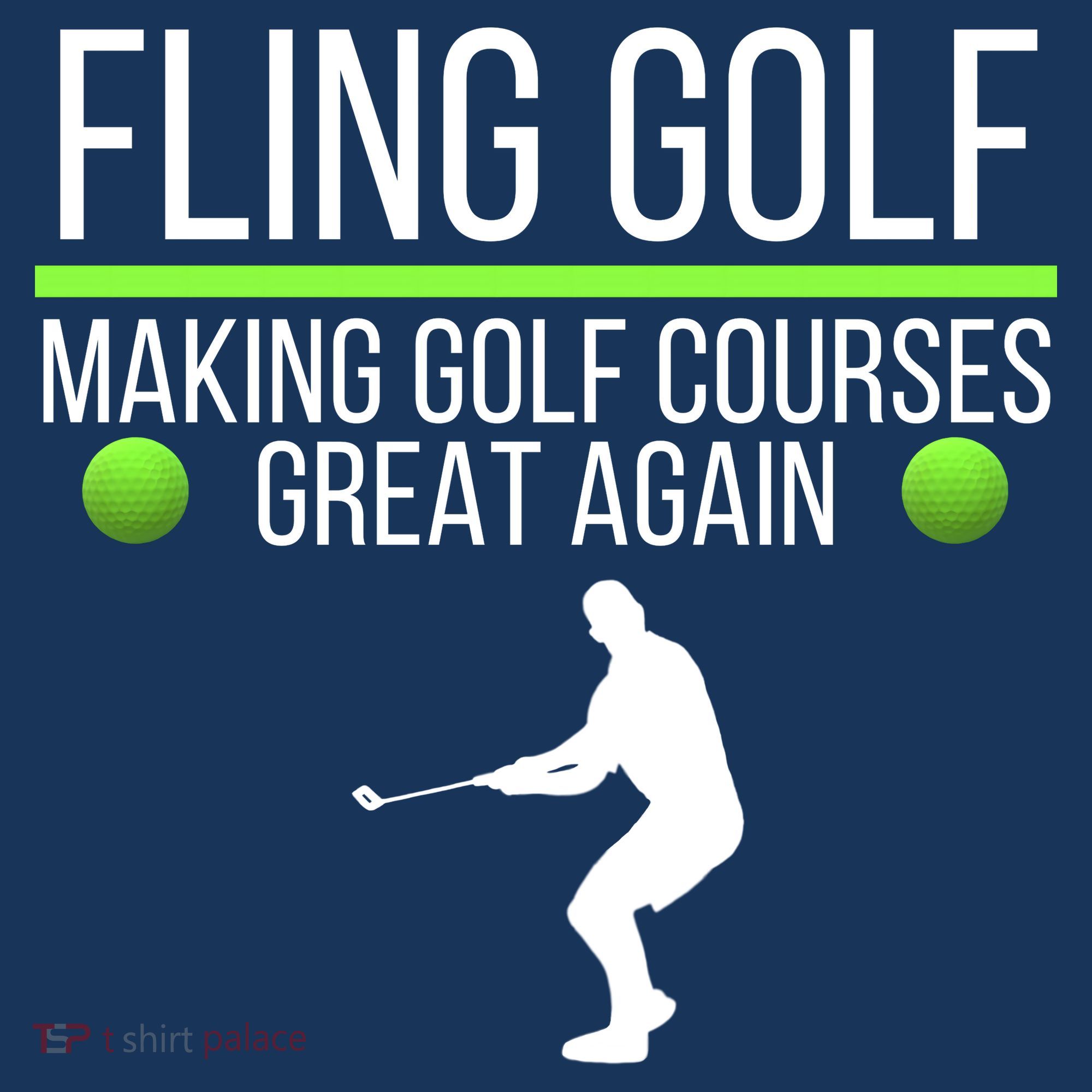 Fling Golf Making Golf Courses Great Again Retro Fling Golf Funny Fling Golf Women's Tank Top
