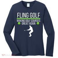 Fling Golf Making Golf Courses Great Again Retro Fling Golf Funny Fling Golf Women's Long Sleeve Shirt thumb 0