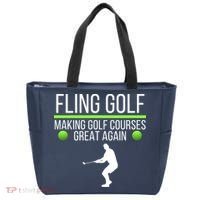Fling Golf Making Golf Courses Great Again Retro Fling Golf Funny Fling Golf Tote Bag thumb 0