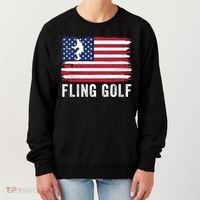 Fling Golf Making Golf Courses Great Again Funny Fling Golf Fun New Golf Game Women's Sweatshirt thumb 0