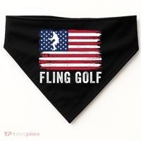 Fling Golf Making Golf Courses Great Again Funny Fling Golf Fun New Golf Game USA-Made Doggie Bandana thumb 0