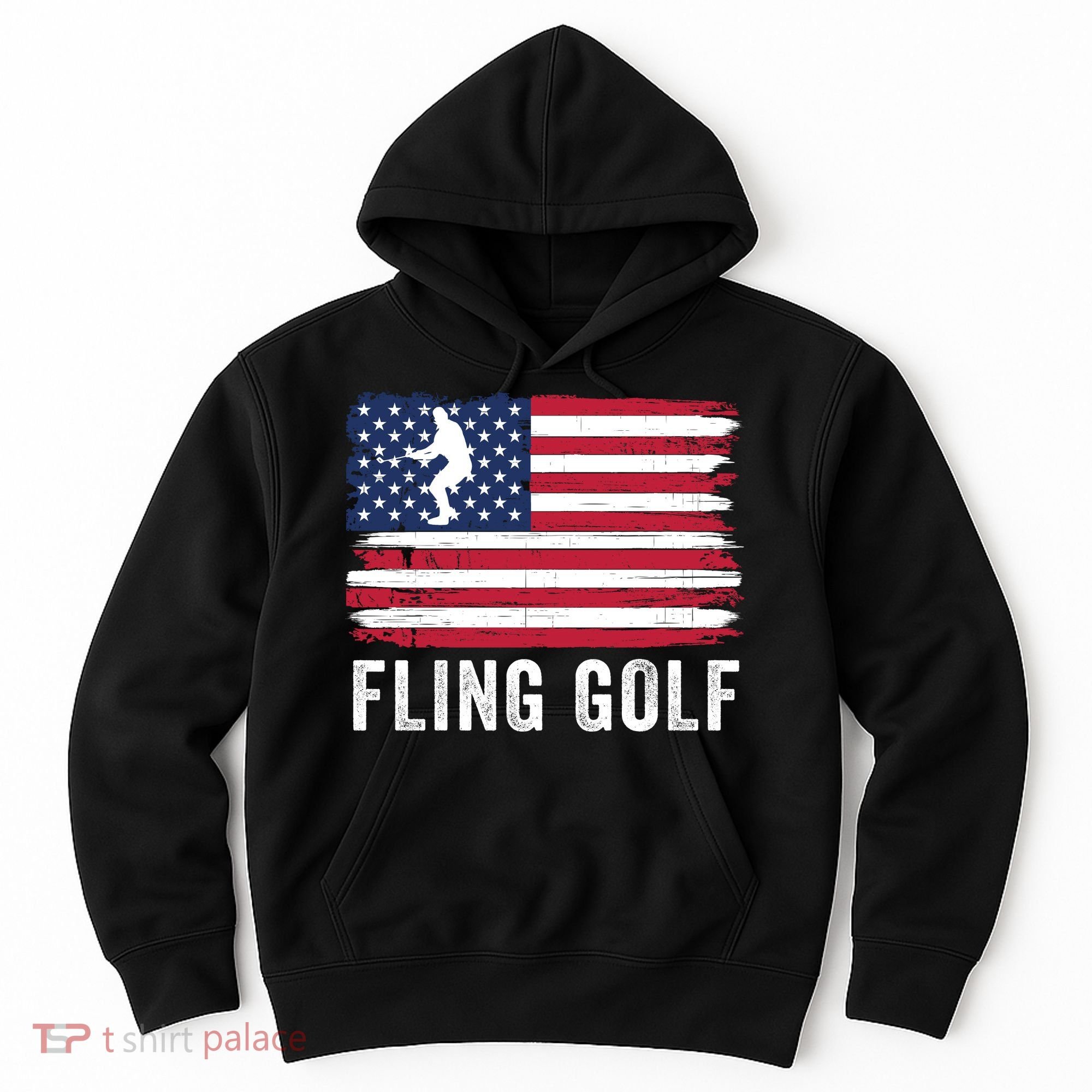 Fling Golf Making Golf Courses Great Again Funny Fling Golf Fun New Golf Game Hoodie