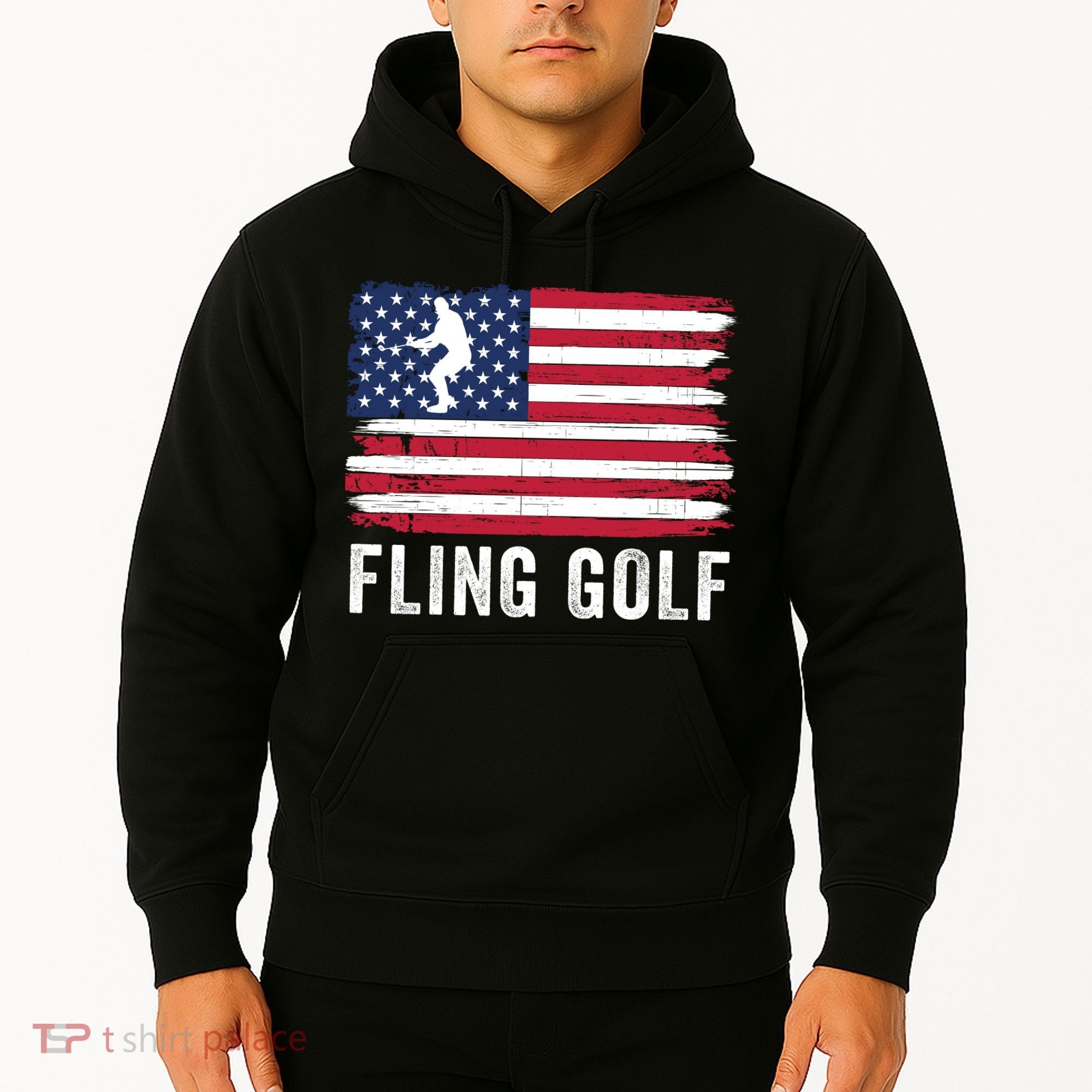 Fling Golf Making Golf Courses Great Again Funny Fling Golf Fun New Golf Game Hoodie