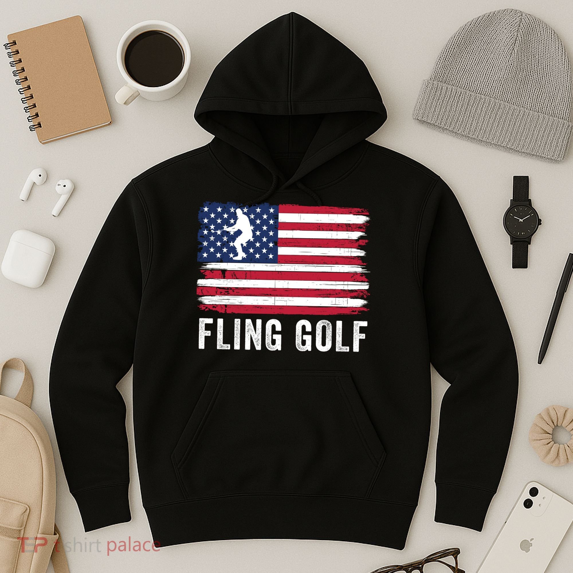 Fling Golf Making Golf Courses Great Again Funny Fling Golf Fun New Golf Game Hoodie