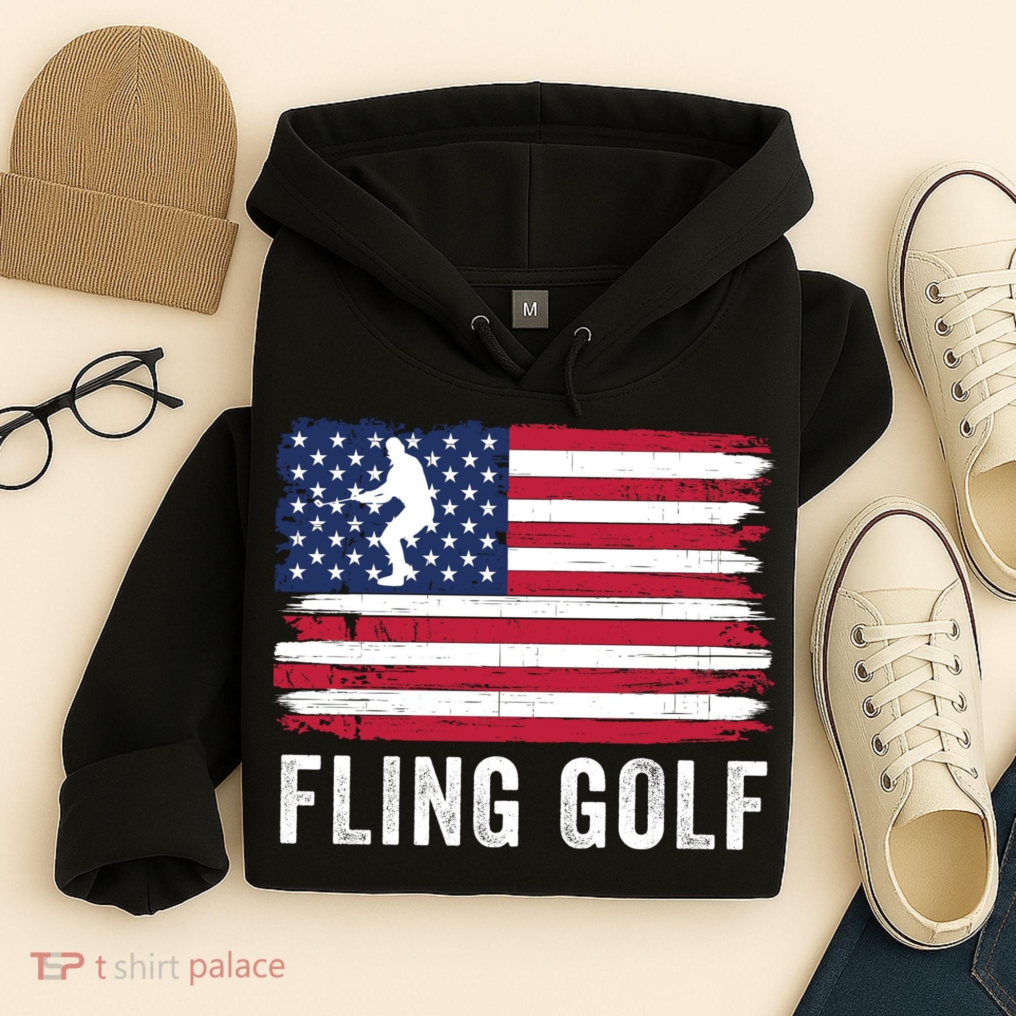 Fling Golf Making Golf Courses Great Again Funny Fling Golf Fun New Golf Game Hoodie