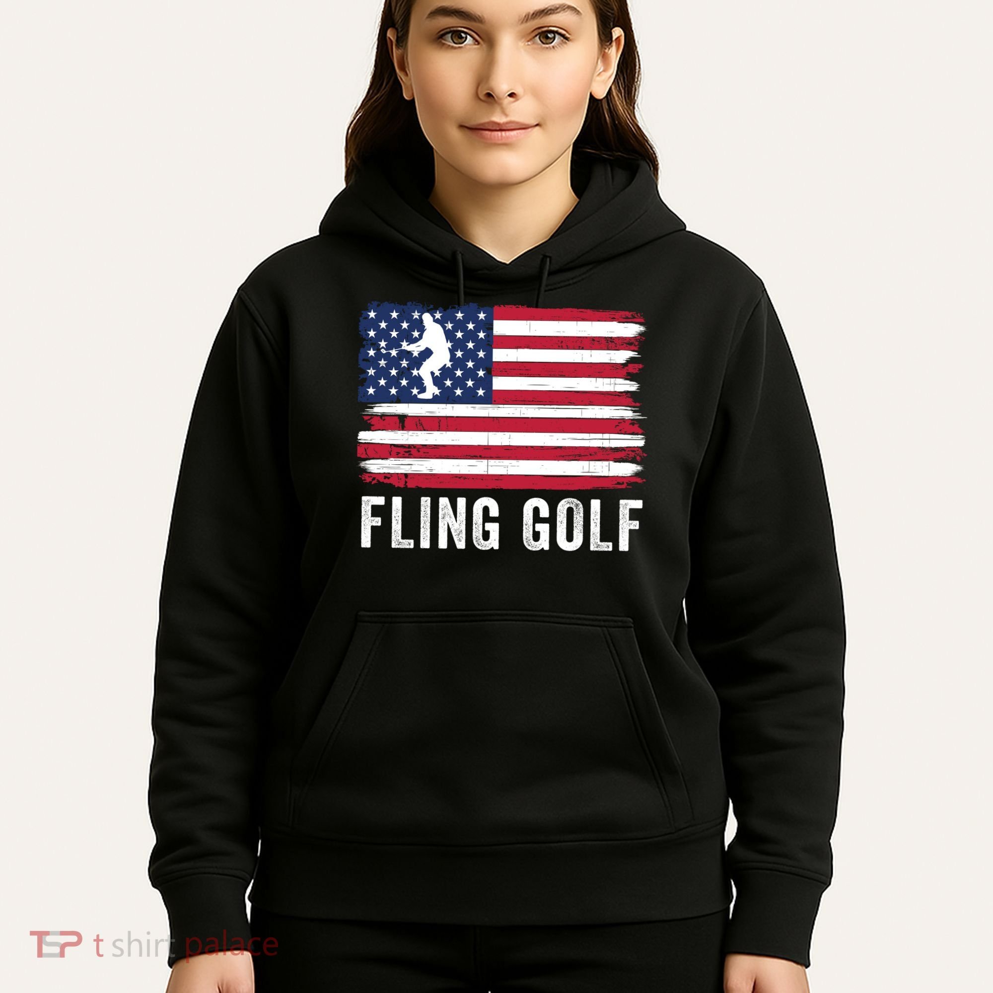 Fling Golf Making Golf Courses Great Again Funny Fling Golf Fun New Golf Game Hoodie