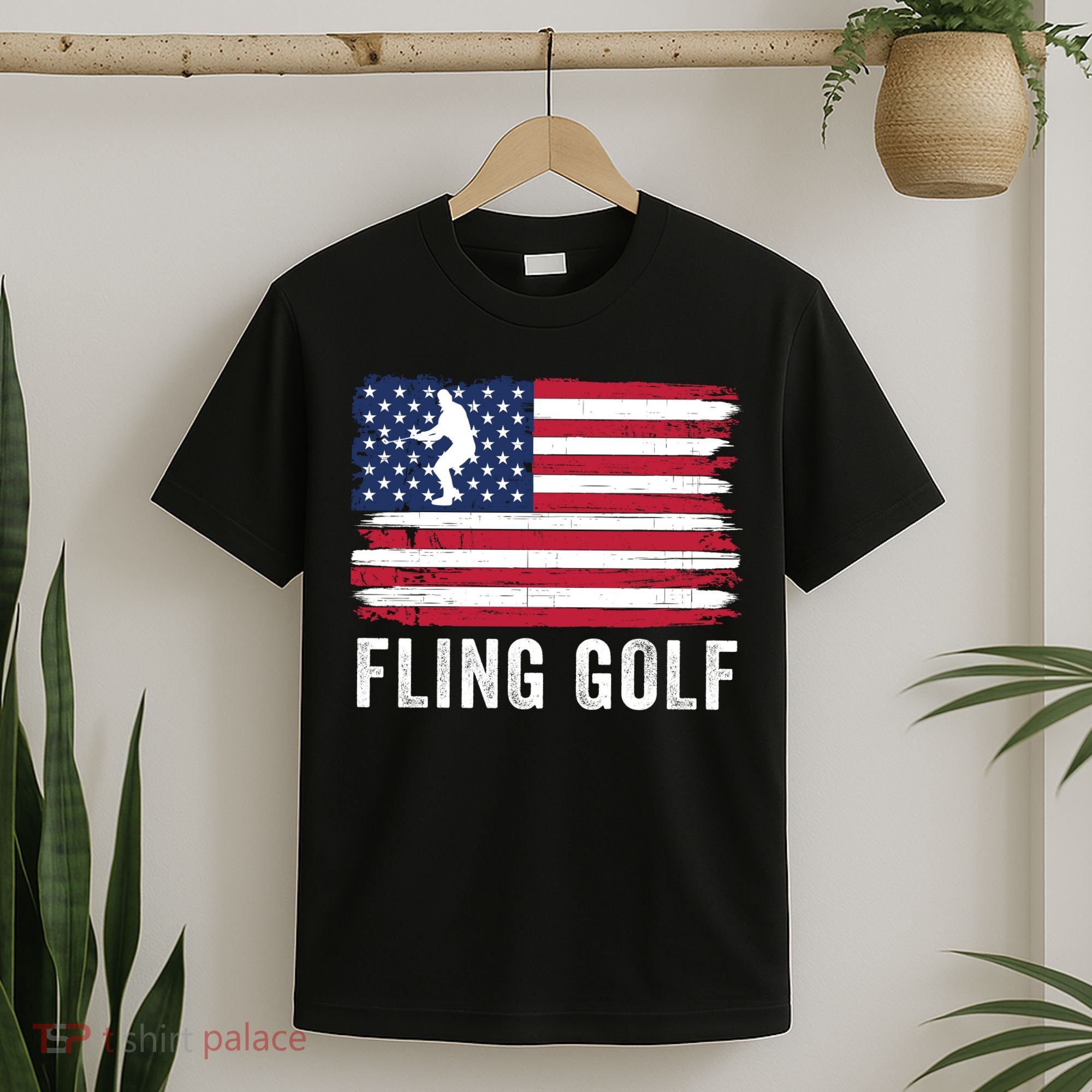 Fling Golf Making Golf Courses Great Again Funny Fling Golf Fun New Golf Game T-Shirt