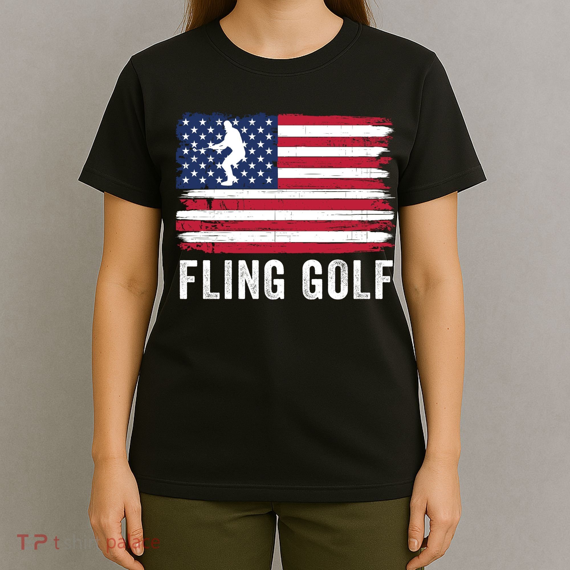 Fling Golf Making Golf Courses Great Again Funny Fling Golf Fun New Golf Game T-Shirt