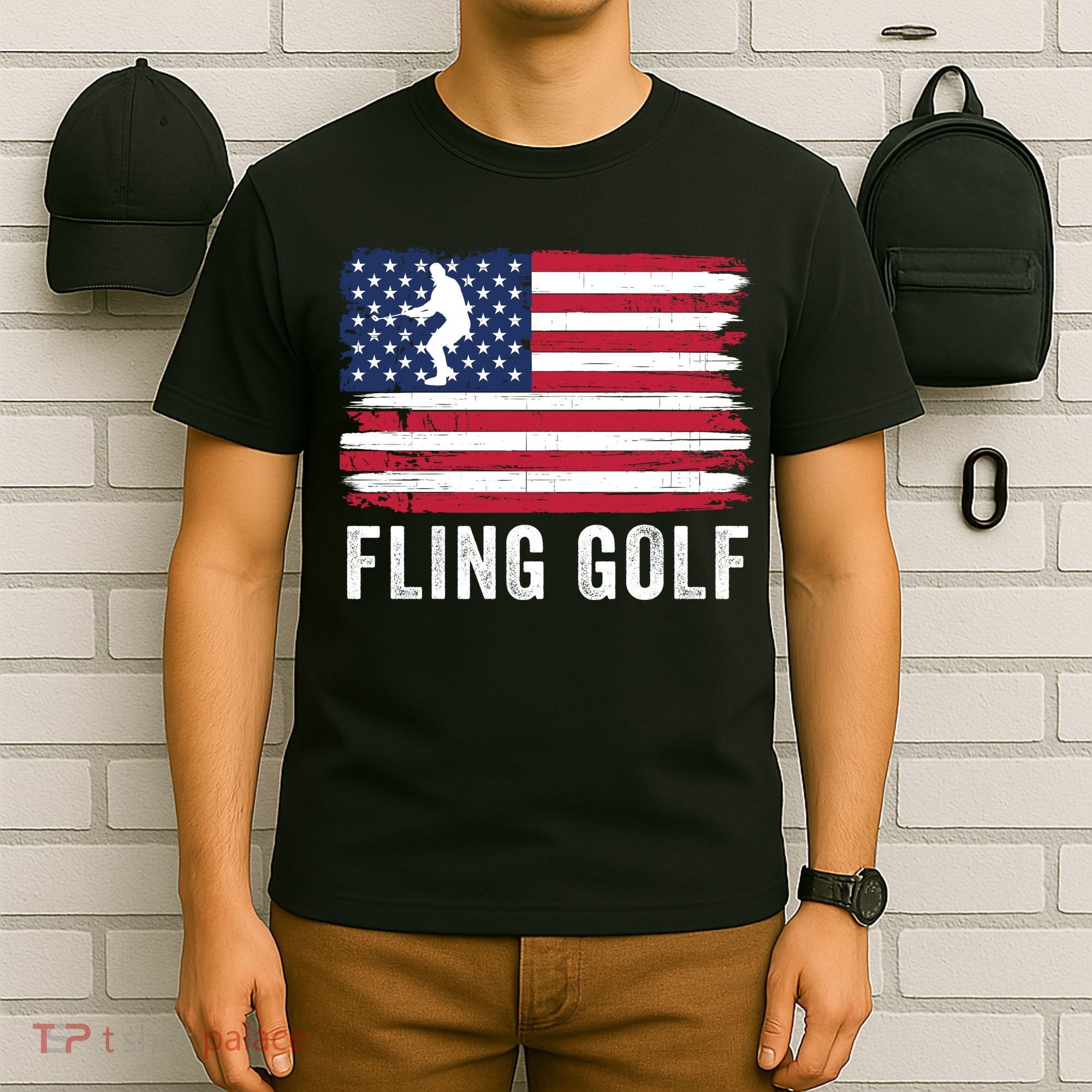 Fling Golf Making Golf Courses Great Again Funny Fling Golf Fun New Golf Game T-Shirt