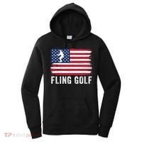 Fling Golf Making Golf Courses Great Again Funny Fling Golf Fun New Golf Game Women's Hoodie thumb 0