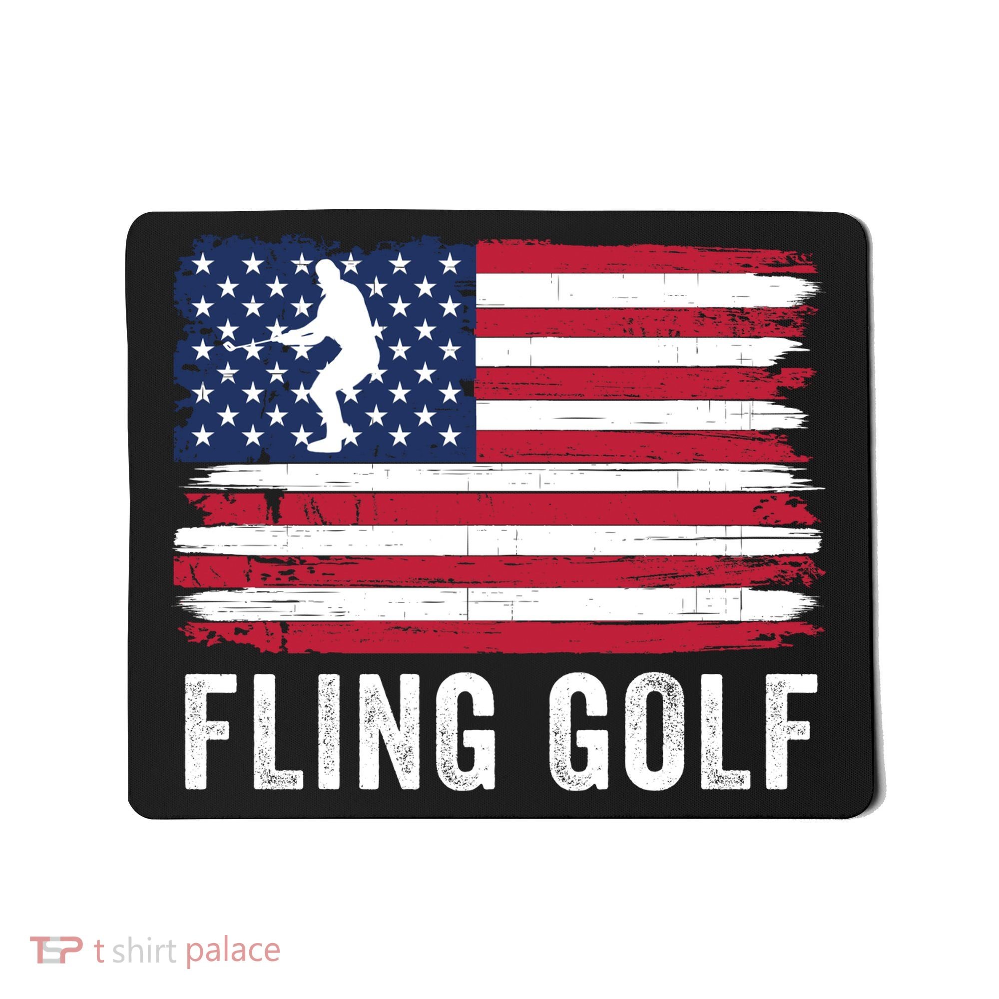 Fling Golf Making Golf Courses Great Again Funny Fling Golf Fun New Golf Game Mousepad