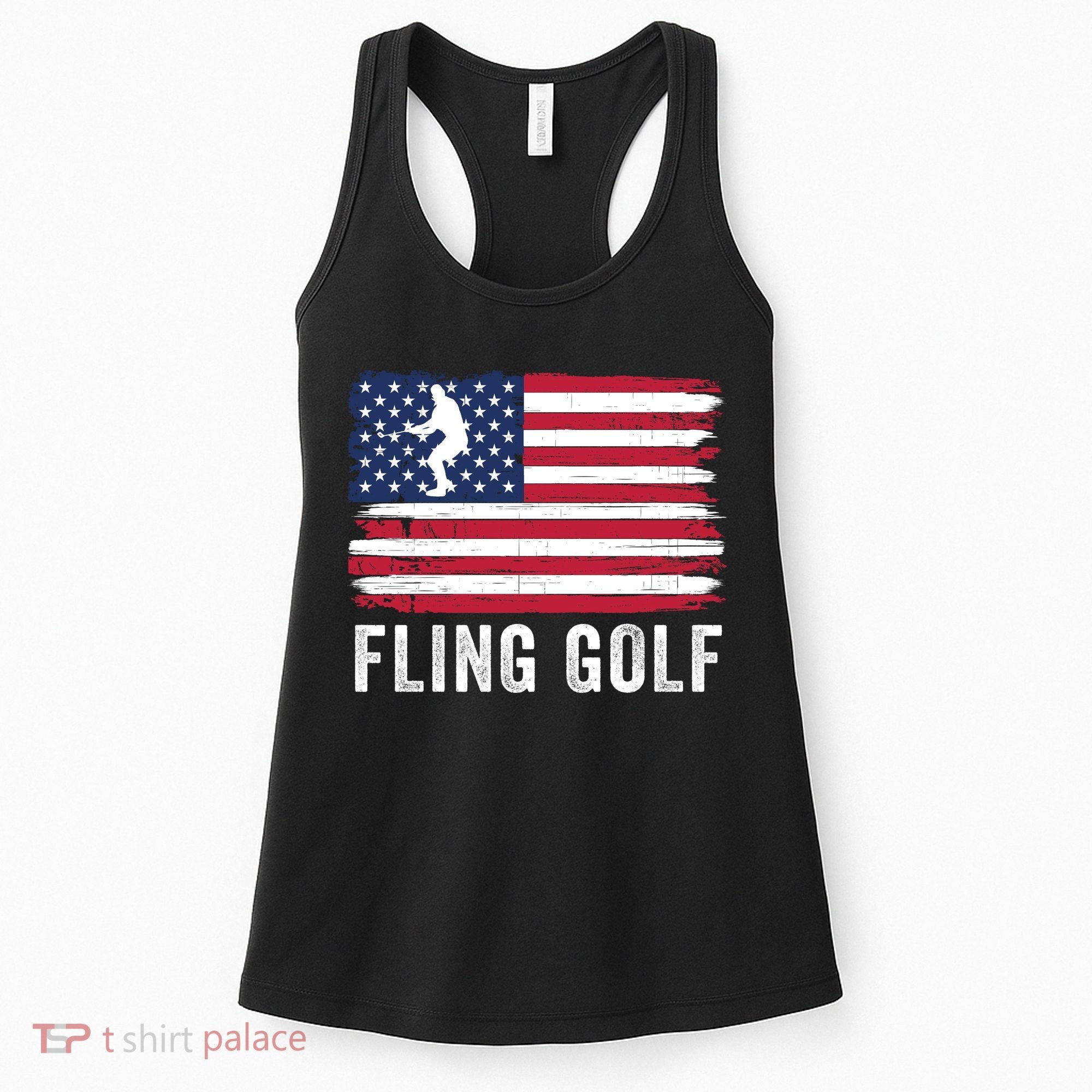 Fling Golf Making Golf Courses Great Again Funny Fling Golf Fun New Golf Game Women's Tank Top