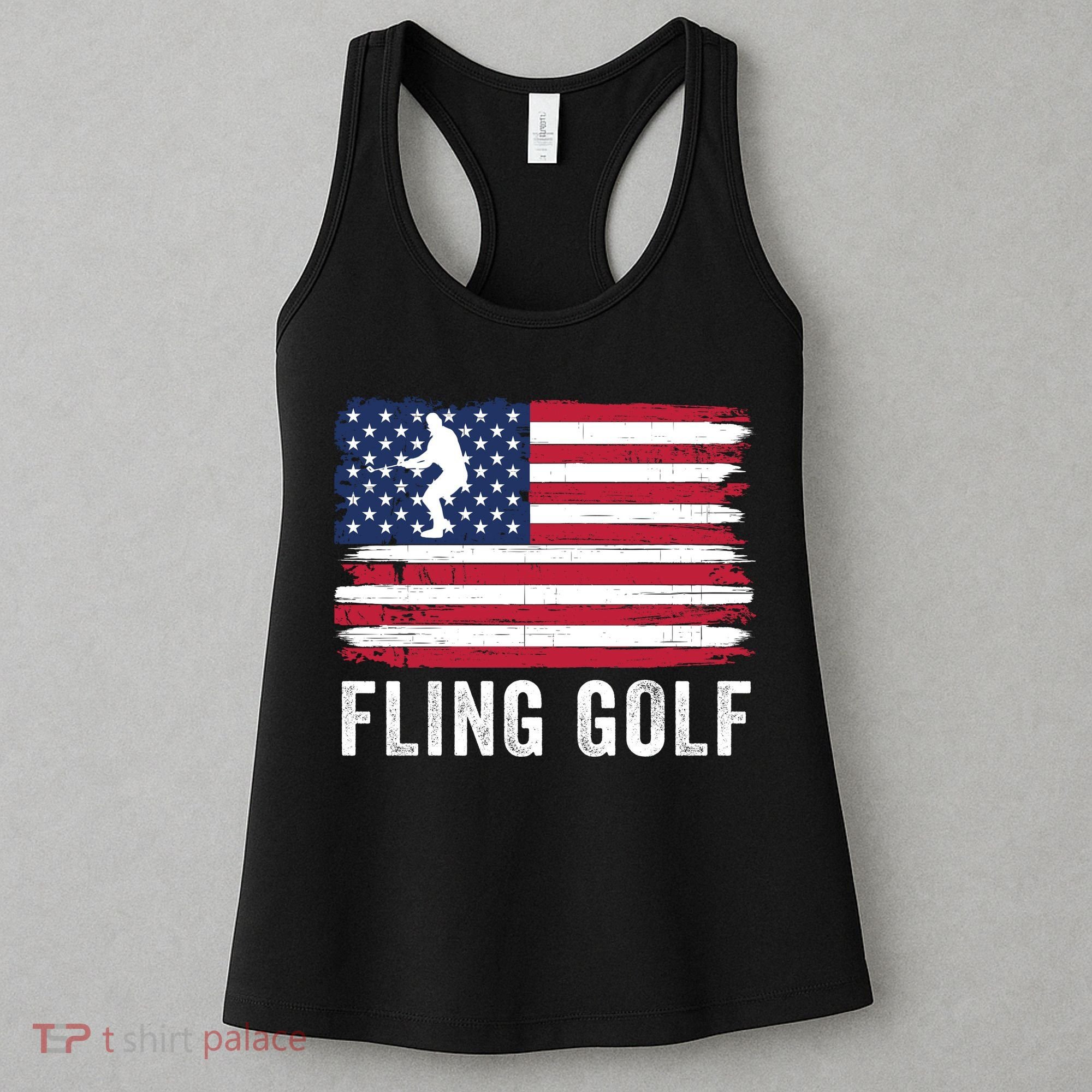 Fling Golf Making Golf Courses Great Again Funny Fling Golf Fun New Golf Game Women's Tank Top