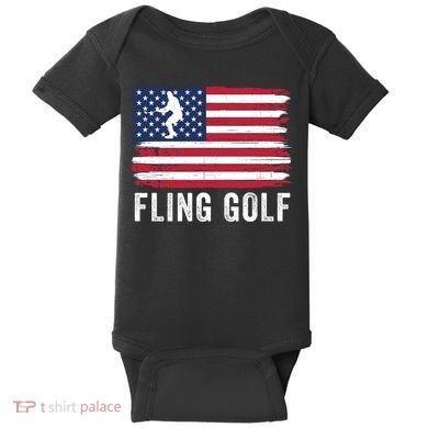 Fling Golf Making Golf Courses Great Again Funny Fling Golf Fun New Golf Game Baby Bodysuit