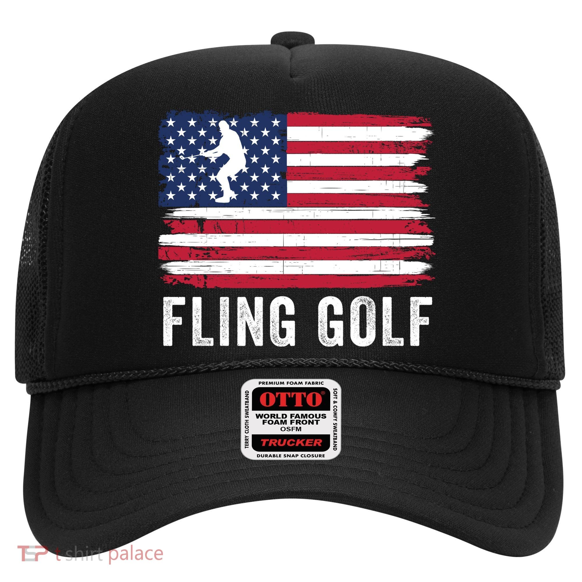 Fling Golf Making Golf Courses Great Again Funny Fling Golf Fun New Golf Game Hat