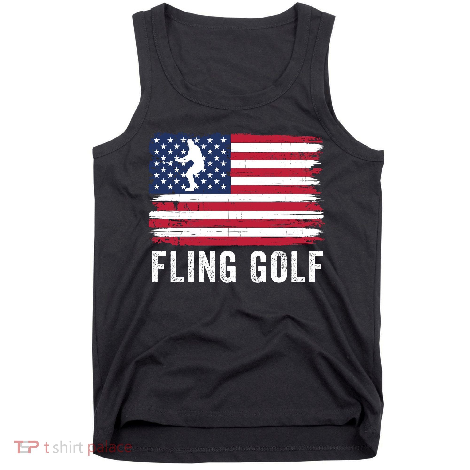 Fling Golf Making Golf Courses Great Again Funny Fling Golf Fun New Golf Game Tank Top