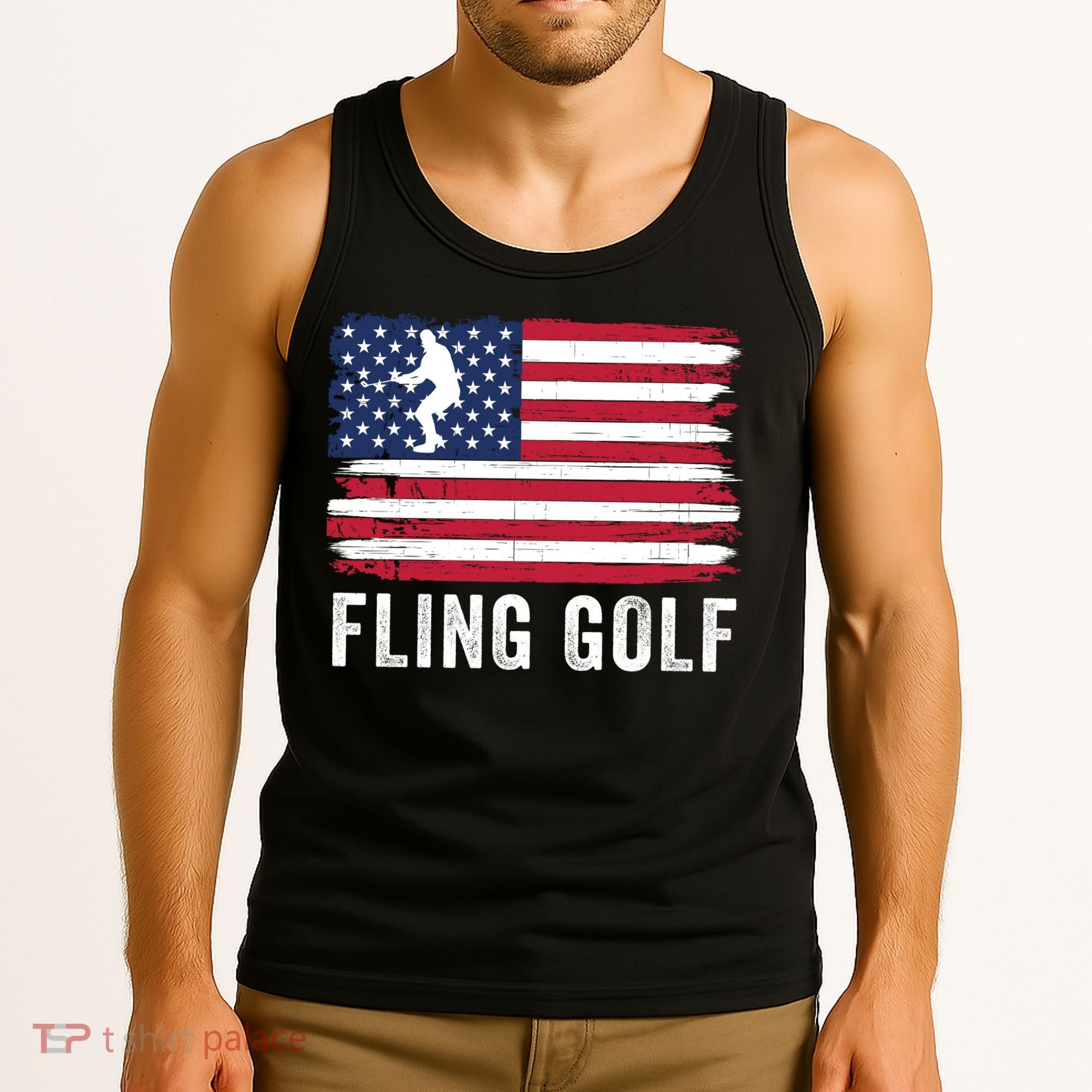 Fling Golf Making Golf Courses Great Again Funny Fling Golf Fun New Golf Game Tank Top