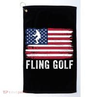 Fling Golf Making Golf Courses Great Again Funny Fling Golf Fun New Golf Game Golf Towel thumb 0