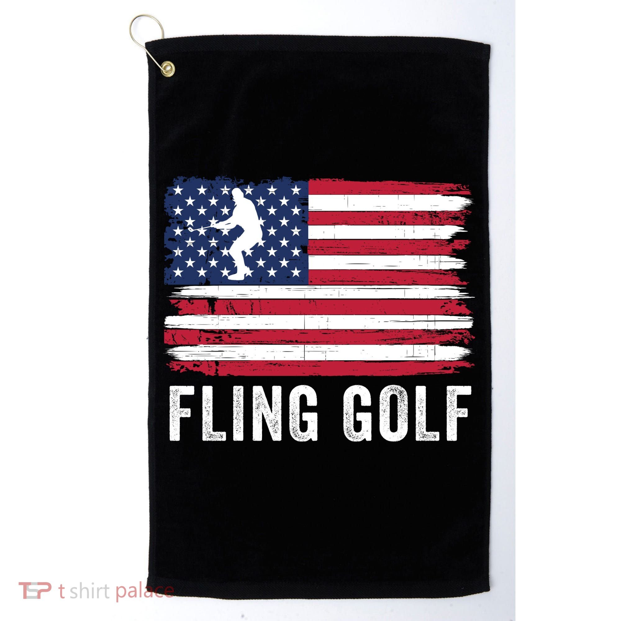 Fling Golf Making Golf Courses Great Again Funny Fling Golf Fun New Golf Game Golf Towel