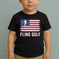 Fling Golf Making Golf Courses Great Again Funny Fling Golf Fun New Golf Game Toddler T-Shirt thumb 2