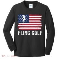 Fling Golf Making Golf Courses Great Again Funny Fling Golf Fun New Golf Game Kids Long Sleeve Shirt thumb 0