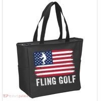 Fling Golf Making Golf Courses Great Again Funny Fling Golf Fun New Golf Game Tote Bag thumb 2