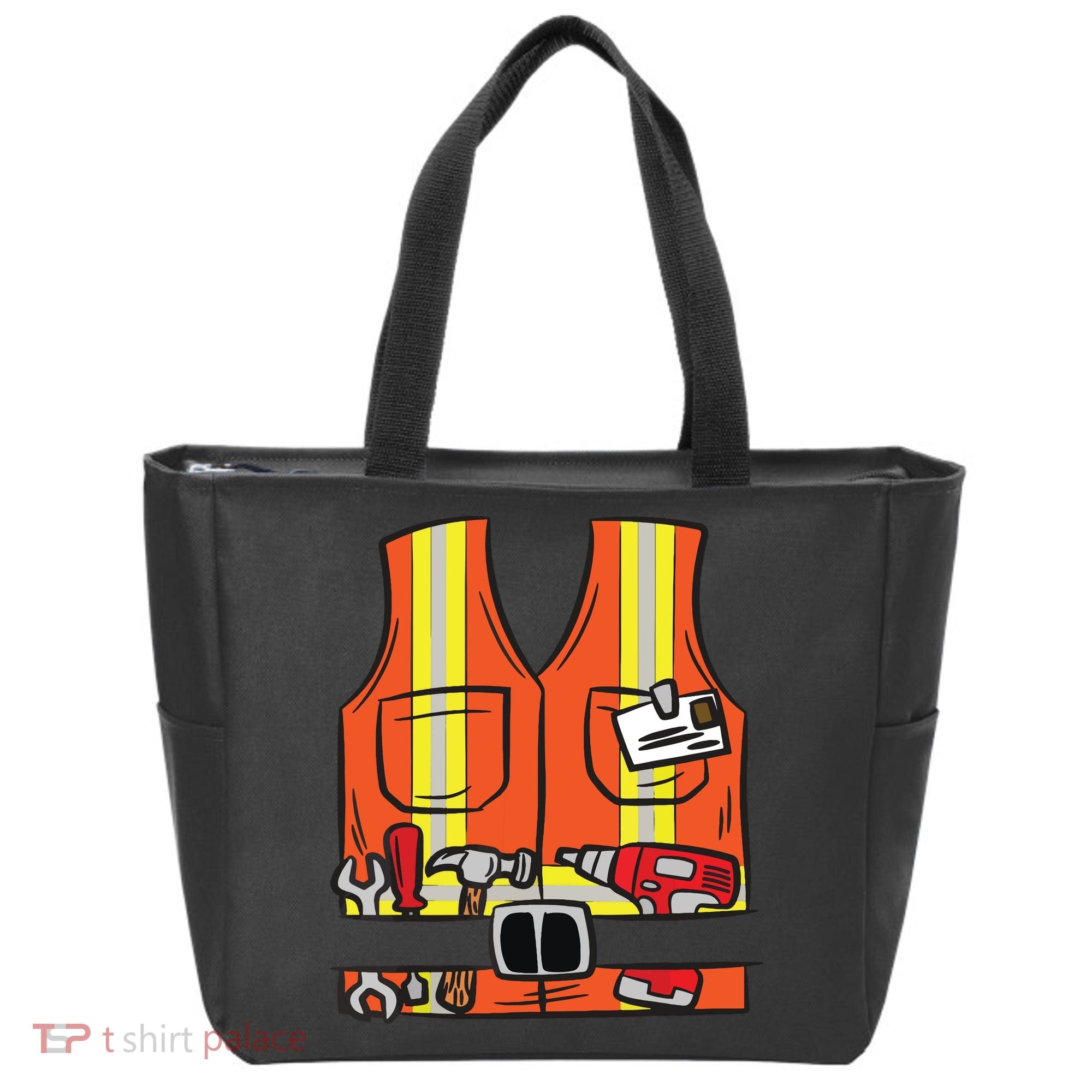 Funny Group Matching Halloween Construction Worker Costume Tote Bag