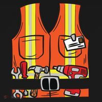 Funny Group Matching Halloween Construction Worker Costume Tote Bag thumb 4