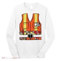 Funny Group Matching Halloween Construction Worker Costume Long Sleeve Shirt thumb 0