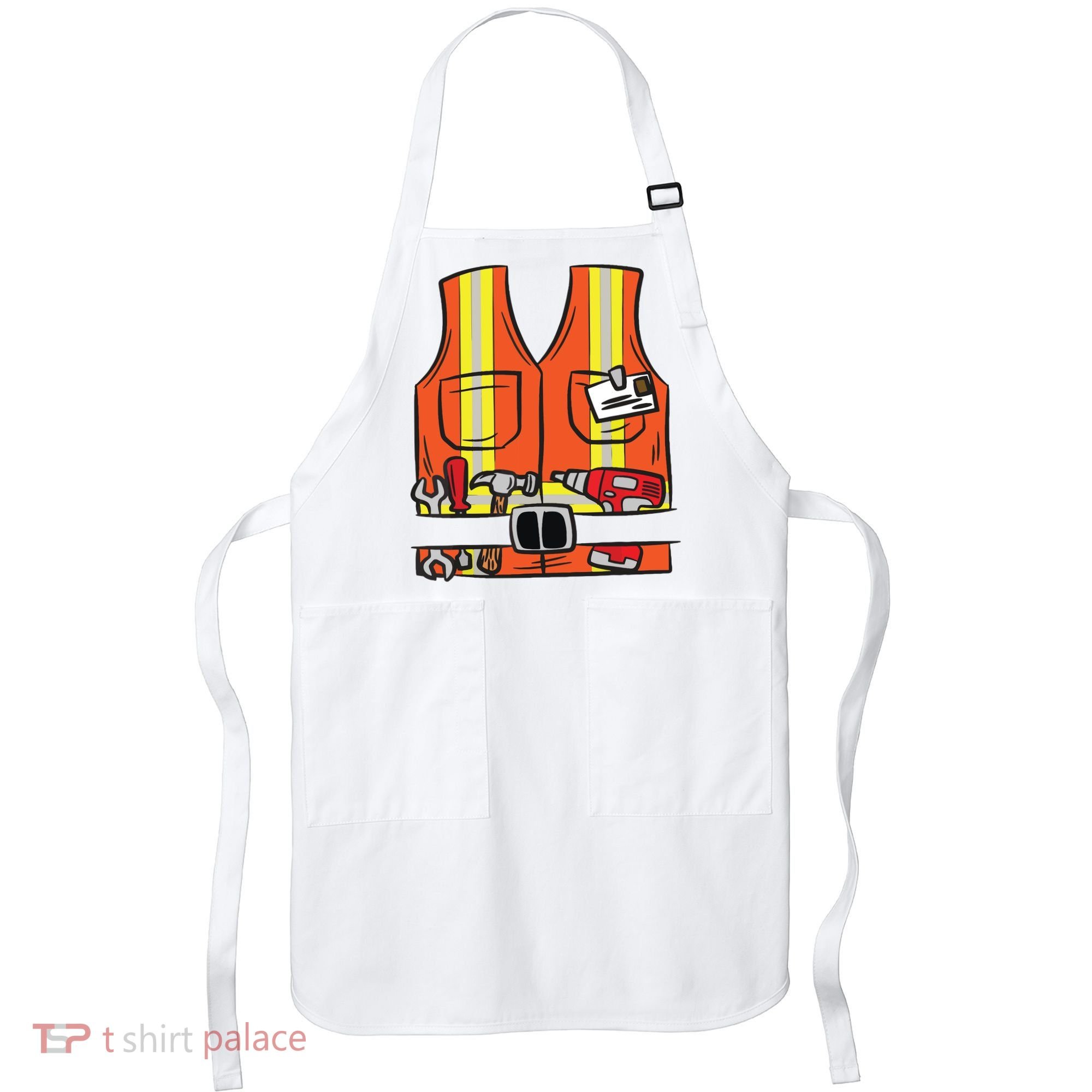 Funny Group Matching Halloween Construction Worker Costume Apron