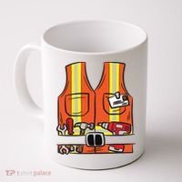 Funny Group Matching Halloween Construction Worker Costume Coffee Mug thumb 0