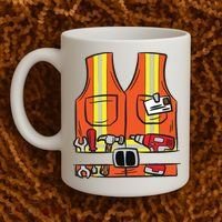 Funny Group Matching Halloween Construction Worker Costume Coffee Mug thumb 2