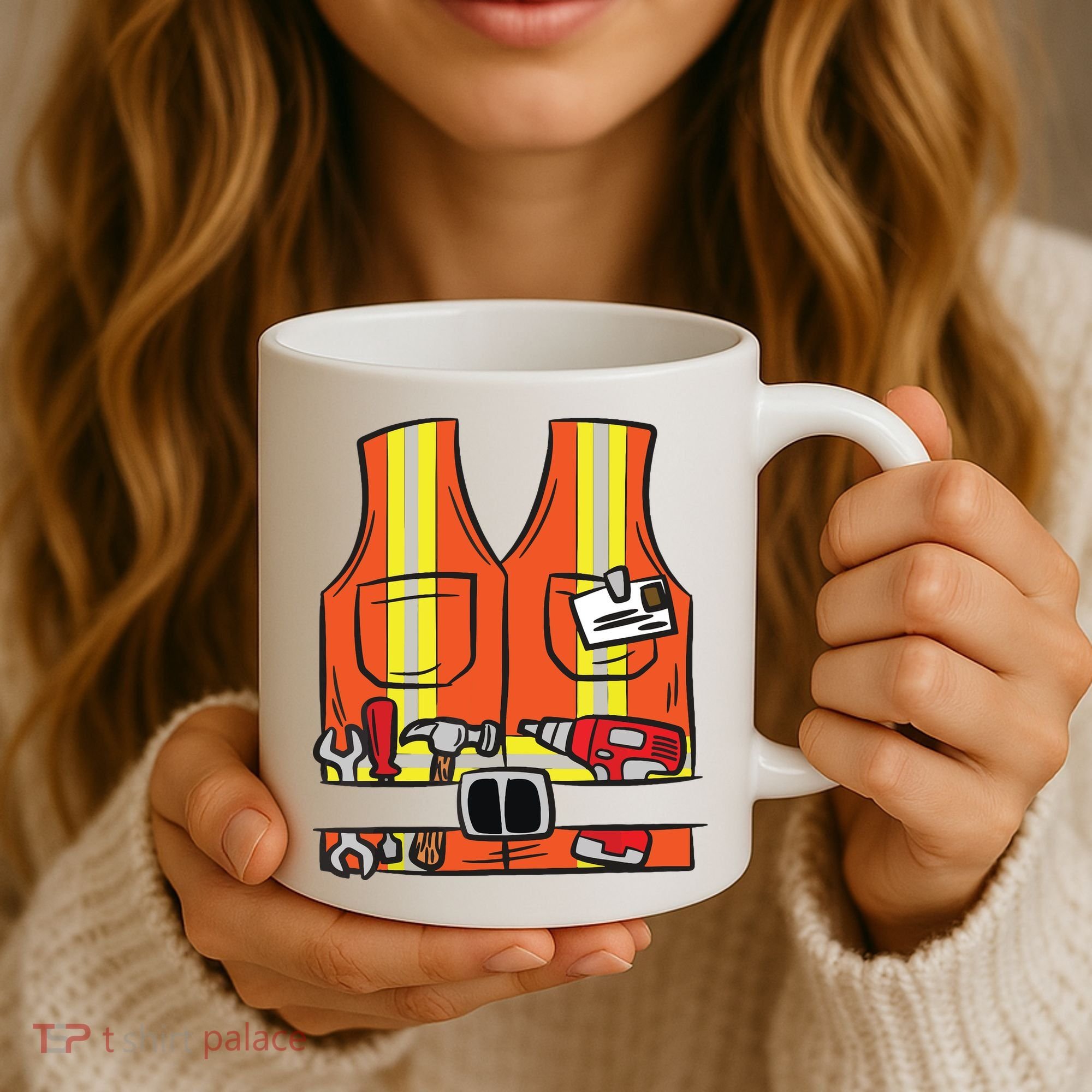 Funny Group Matching Halloween Construction Worker Costume Coffee Mug