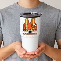 Funny Group Matching Halloween Construction Worker Costume Tumbler thumb 2