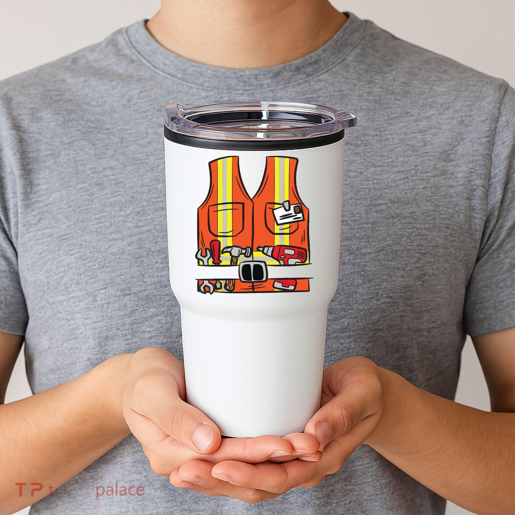 Funny Group Matching Halloween Construction Worker Costume Tumbler